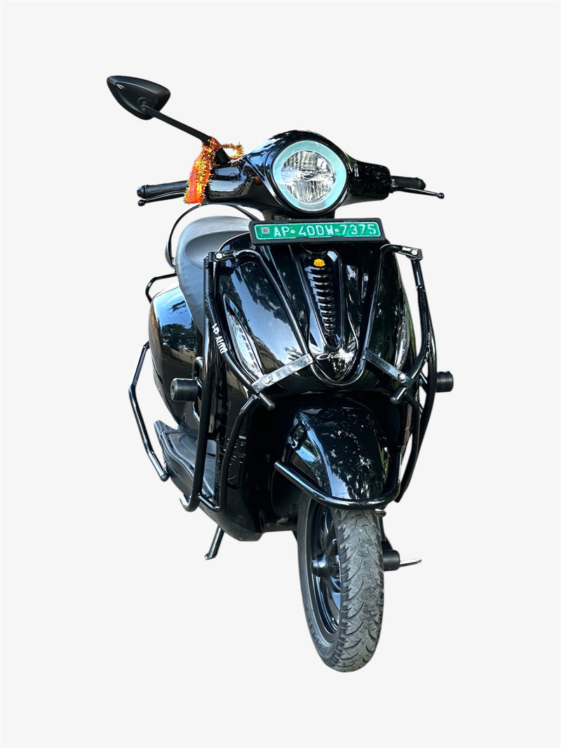 Bajaj Chetak EV black Motta pipe crash guard for 3201/3202/2903/2443 premium