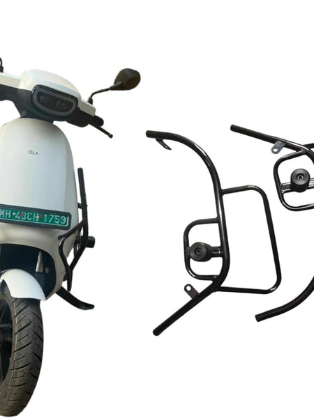 17 Gauge Ola Motta Pipe (Bahubali) Crash Guard With Sliders and foldable footrest both sides for Ola S1 Air/S1 Pro Gen2/Gen3/S1 X/X+