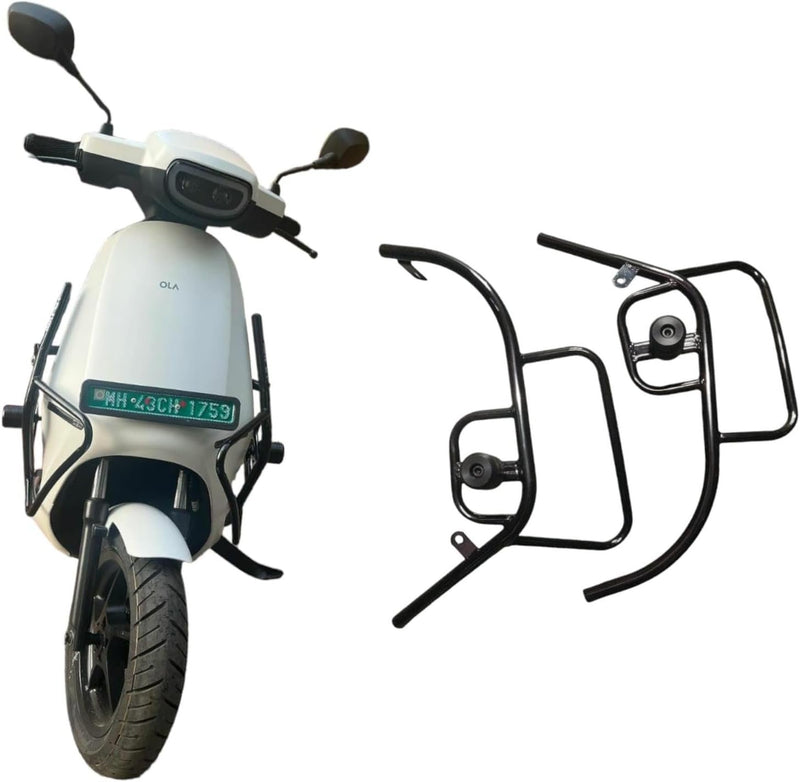 17 Gauge Ola Motta Pipe (Bahubali) Crash Guard With Sliders and foldable footrest both sides for Ola S1 Air/S1 Pro Gen2/Gen3/S1 X/X+