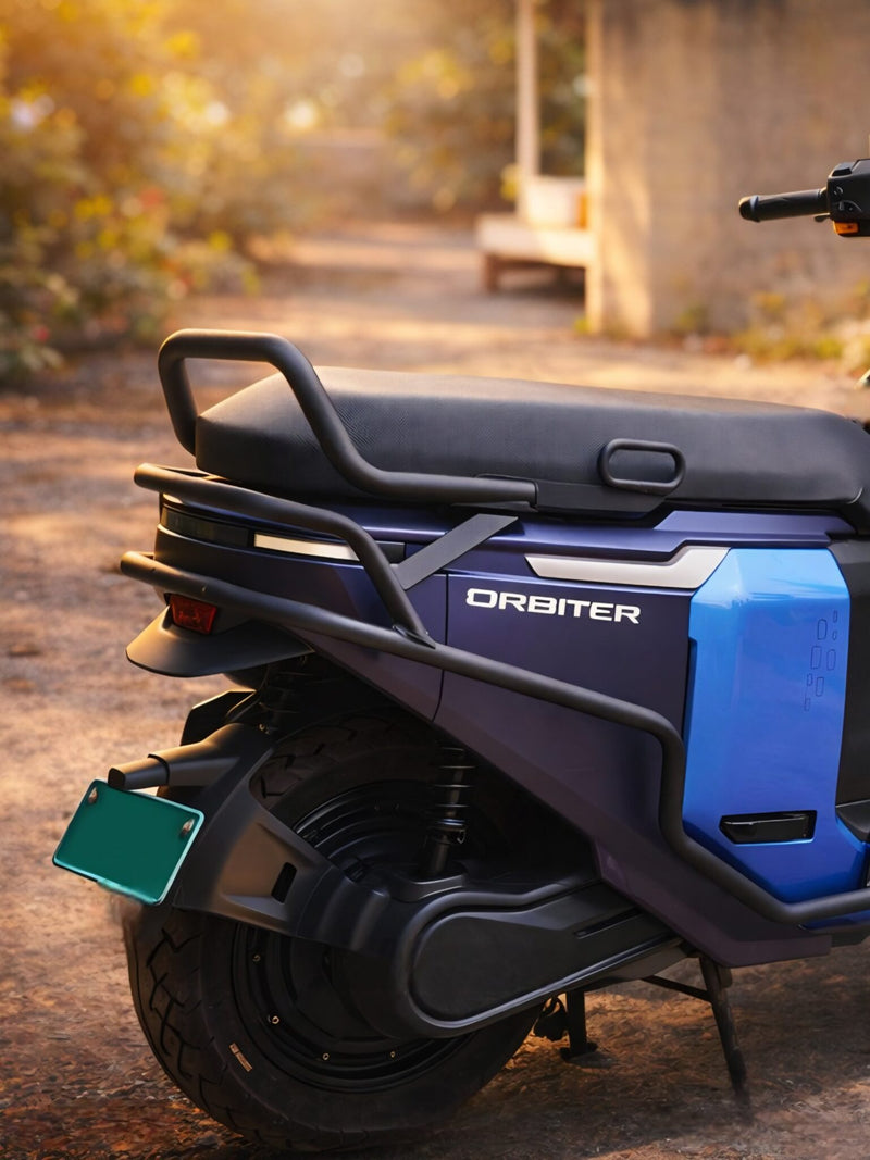 TVS Orbiter Black Heavy Metal Grabhandle Backrest