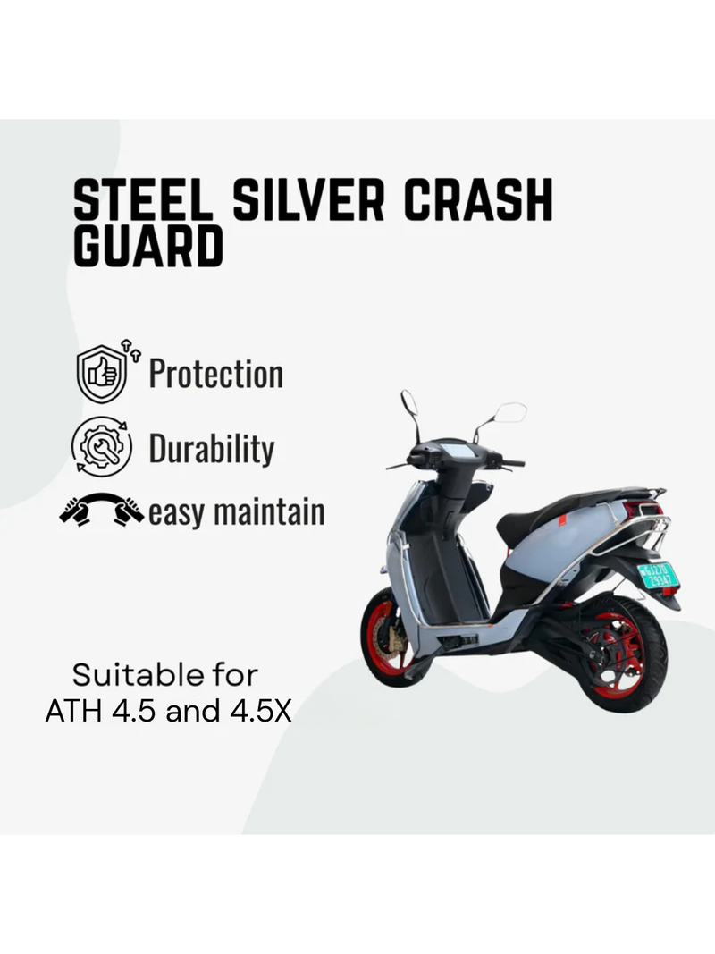 ATH stainless steel silver crash guard kit set of 5 for ATH 4.5 and 4.5X