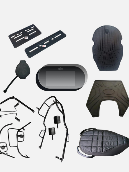 All In One Combo Kit Accessories With Motta pipe Crash Guard (with fixed footrest bothsides) For Ola S1 X/X+ and  S1 X/X+Gen3