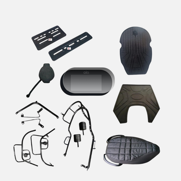 All In One Combo Kit Accessories With Motta pipe Crash Guard (with fixed footrest bothsides) For Ola S1 X/X+ and  S1 X/X+Gen3