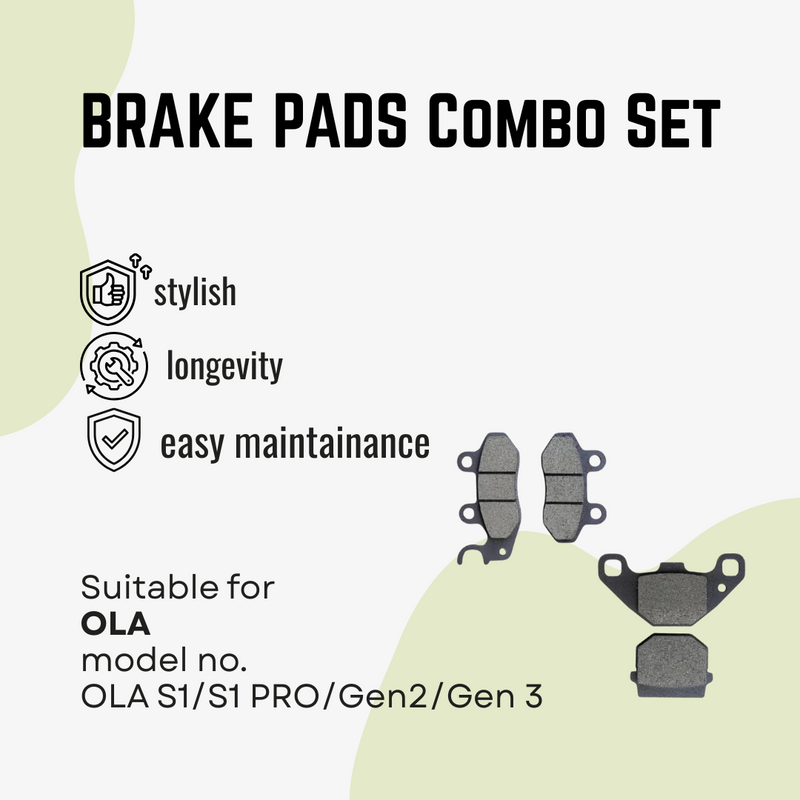 BRAKE PADS Combo Set (FRONT & REAR) OLA S1/S1 PRO/Gen2/Gen 3