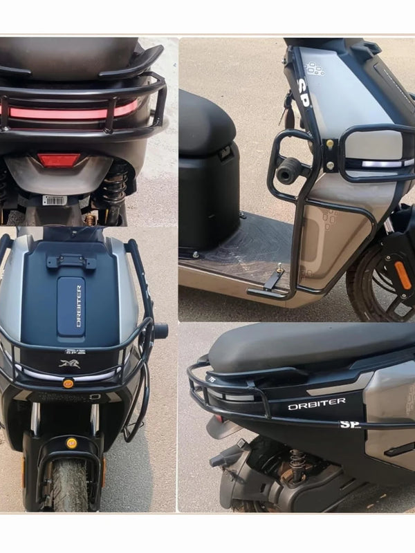 TVS Orbiter Black Motta Pipe Crash Guard With Sliders