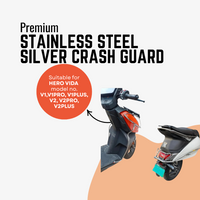 Premium Stainless steel silver crash guard (kit of 3) for Vida V1/V1 Pro/V1 plus/V2/V2 Pro/V2 plus