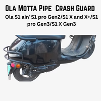 17 Gauge Ola Motta Pipe (Bahubali) Crash Guard With Sliders and fixed footrest both sides for Ola S1 Air/S1 Pro Gen2/Gen3/S1 X/X+