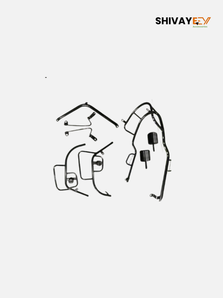 All In One Combo Kit Accessories With Motta pipe Crash Guard  (with fixed footrest bothsides) For Ola S1 Air/S1 pro Gen2/Gen3