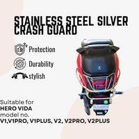 Premium Stainless steel silver crash guard (kit of 3) for Vida V1/V1 Pro/V1 plus/V2/V2 Pro/V2 plus
