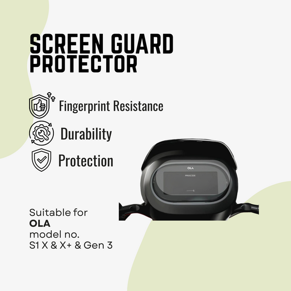 Screen Guard Protector For Ola S1 X/X+ and  S1 X/X+Gen3