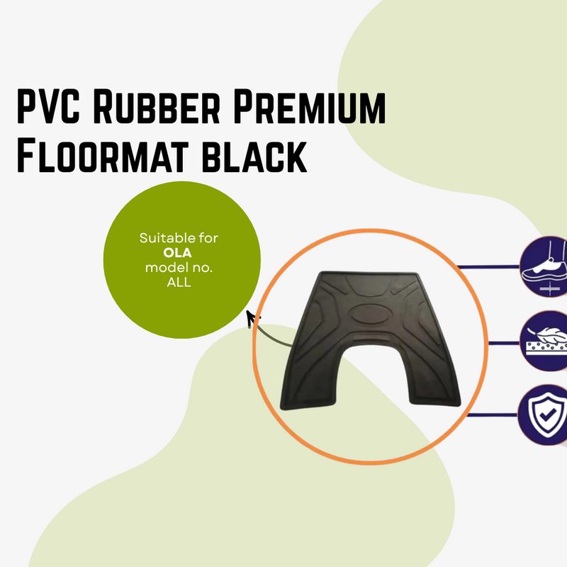 Ola PVC Rubber Premium Floormat black