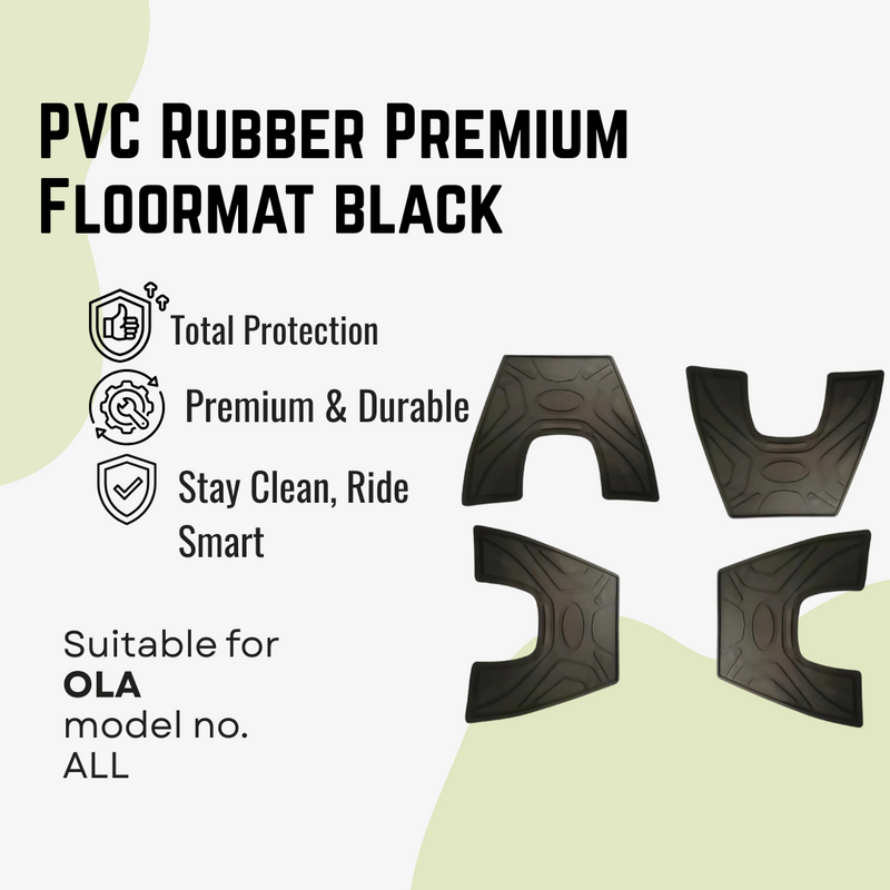Ola PVC Rubber Premium Floormat black