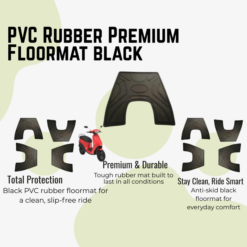 Ola PVC Rubber Premium Floormat black