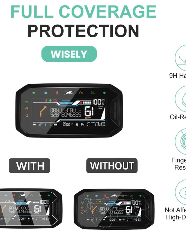 TVS Orbiter 2025 Screen Protector 9H Tempered Glass Meter Guard