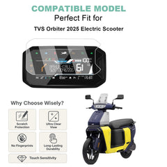 TVS Orbiter 2025 Screen Protector 9H Tempered Glass Meter Guard