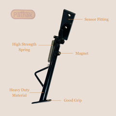 Premium Black Metal Magnetic side stand for ola Compatible With All Ola S1 Series
