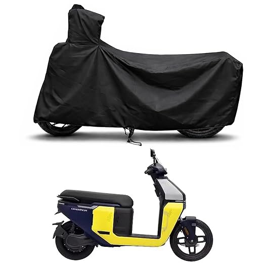 Compatible with TVS Orbiter Waterproof Two Wheeler Scooter Body Cover Water Resistant, Heavy Duty, UV Rays, Dust & Scratch Protection for All-Modal & Variants (Black)