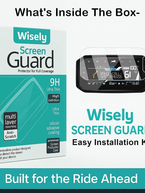 TVS Orbiter 2025 Screen Protector 9H Tempered Glass Meter Guard