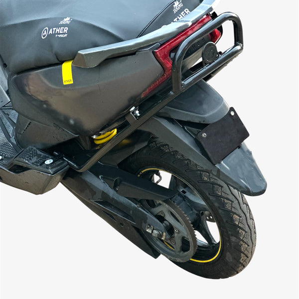 Ather 450 and 450X black motta pipe crash guard with sliders