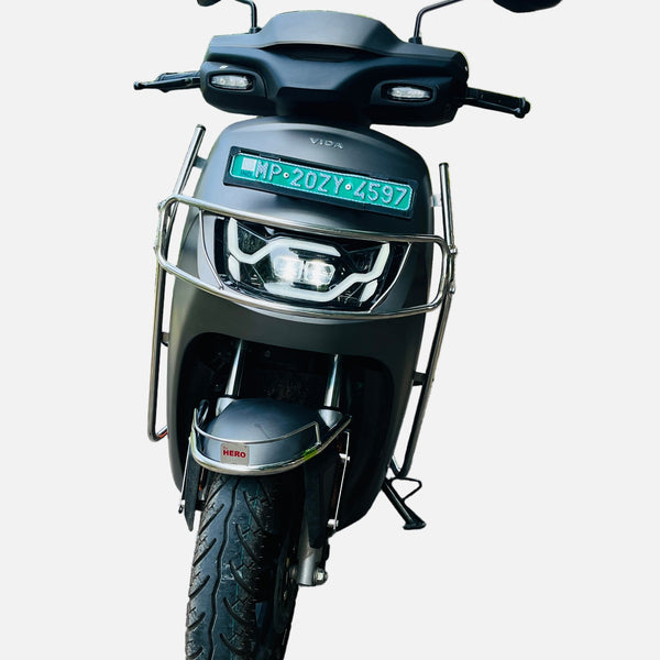 Premium Stainless steel silver crash guard for Vida VX2/VX2 Plus