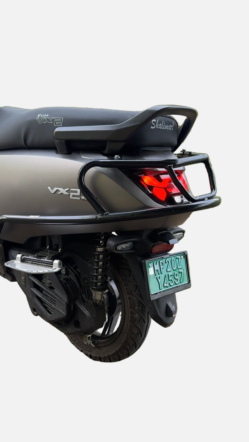 Black Motta pipe crash guard with sliders for Vida VX2/VX2 Plus