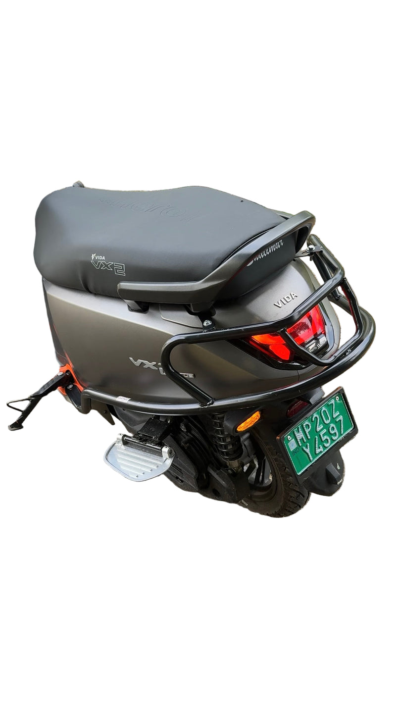 Black Motta pipe crash guard with sliders for Vida VX2/VX2 Plus