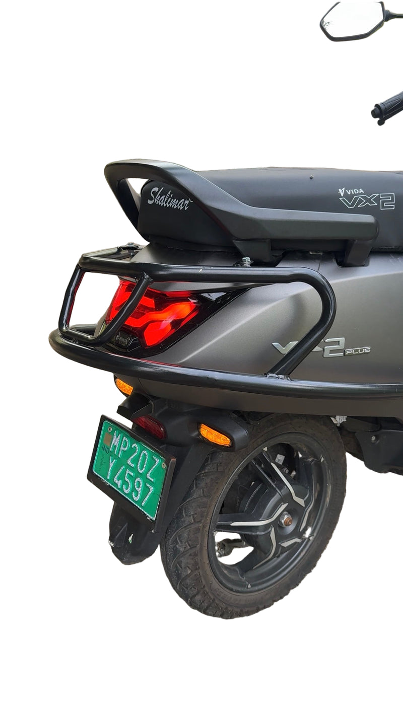 Black Motta pipe crash guard with sliders for Vida VX2/VX2 Plus