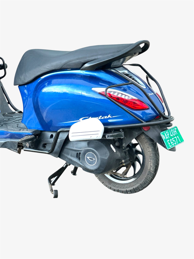 Bajaj Chetak EV black Motta pipe crash guard with sliders for 3501/3502/3503/3001