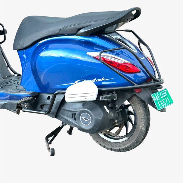 Bajaj Chetak EV black Motta pipe crash guard with sliders for 3501/3502/3503/3001