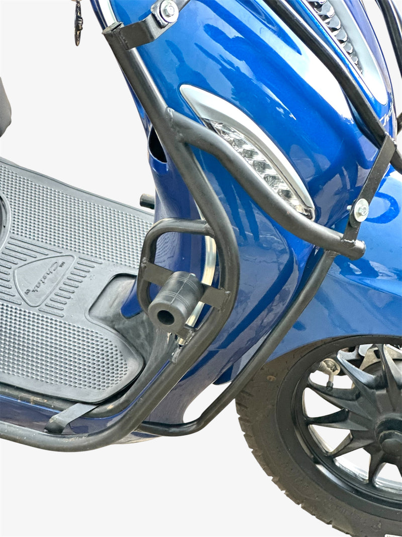 Bajaj Chetak EV black Motta pipe crash guard with sliders for 3501/3502/3503/3001