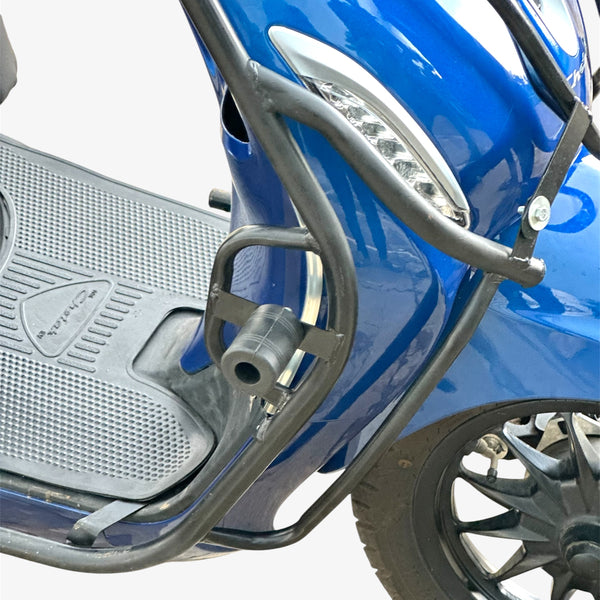 Bajaj Chetak EV black Motta pipe crash guard with sliders for 3501/3502/3503/3001