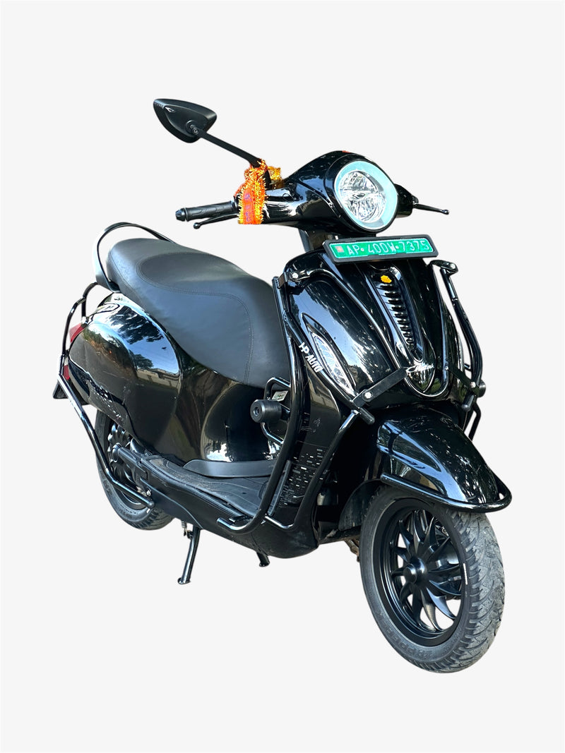 Bajaj Chetak EV black Motta pipe crash guard for 3201/3202/2903/2443 premium