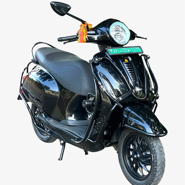 Bajaj Chetak EV black Motta pipe crash guard for 3201/3202/2903/2443 premium