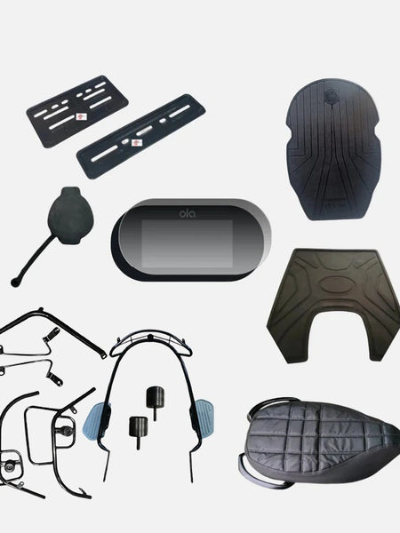 All In One Combo Kit Accessories With Motta pipe Crash Guard (with foldable footrest bothsides) For Ola S1 X/X+ and S1 X/X+Gen3