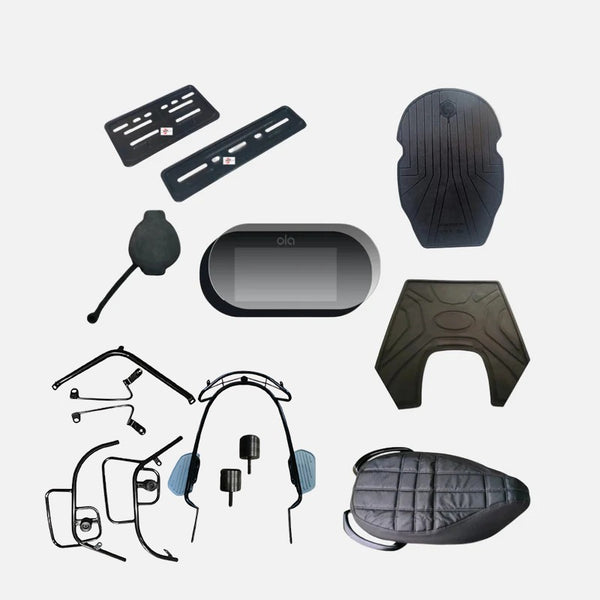 All In One Combo Kit Accessories With Motta pipe Crash Guard (with foldable footrest bothsides) For Ola S1 X/X+ and S1 X/X+Gen3