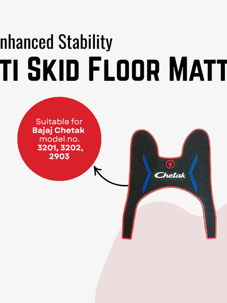 Bajaj Chetak anti skid premium colored floor matte for Bajaj 3501/3502/3503/3001