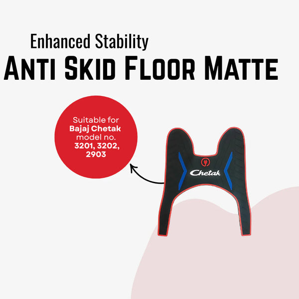 Bajaj Chetak anti skid premium colored floor matte for Bajaj 3501/3502/3503/3001