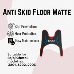 Bajaj Chetak anti skid premium colored floor matte for Bajaj 3501/3502/3503/3001