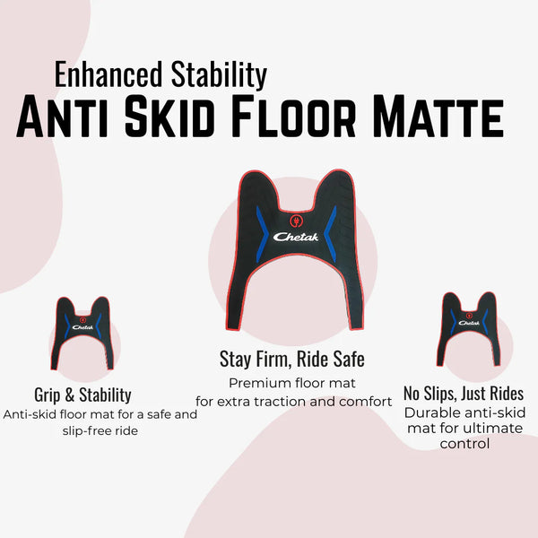 Bajaj Chetak anti skid premium colored floor matte for Bajaj 3501/3502/3503/3001