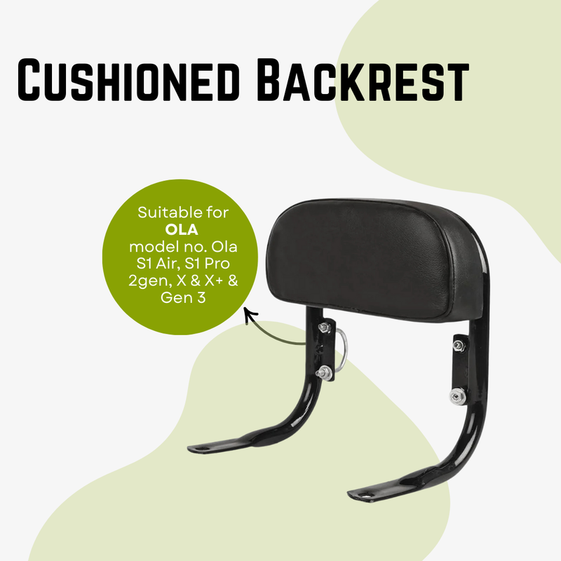 Cushioned Backrest for Ola S1 Air/ Ola S1 pro Gen2/ Ola S1X and X+