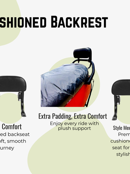 Cushioned Backrest for Ola S1 Air/S1 Pro Gen2/Gen3/S1 X/X+