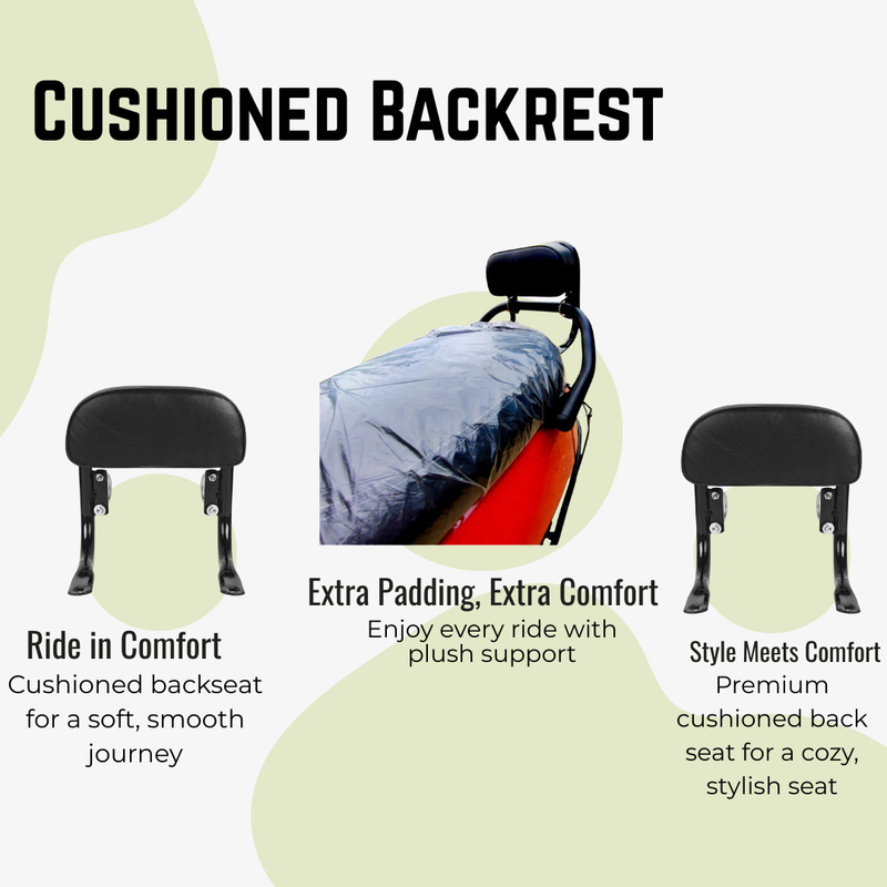 Cushioned Backrest for Ola S1 Air/ Ola S1 pro Gen2/ Ola S1X and X+