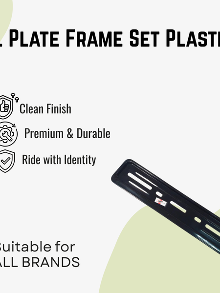 Ola No. Plate Frame Set Plastic (Set Of 2) Compatible With All Models
