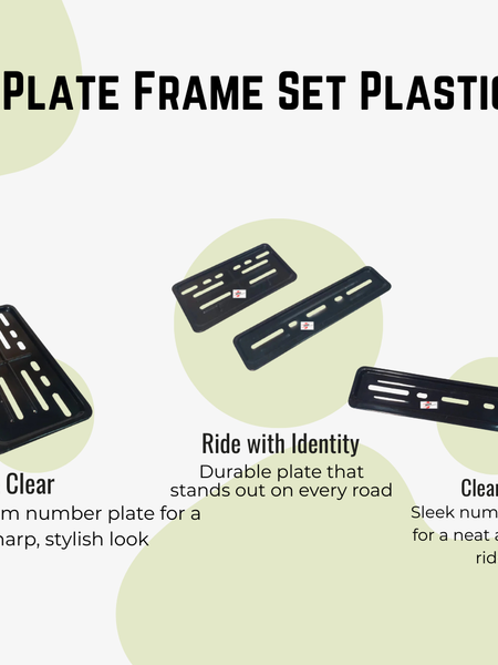 Ola No. Plate Frame Set Plastic (Set Of 2) Compatible With All Models