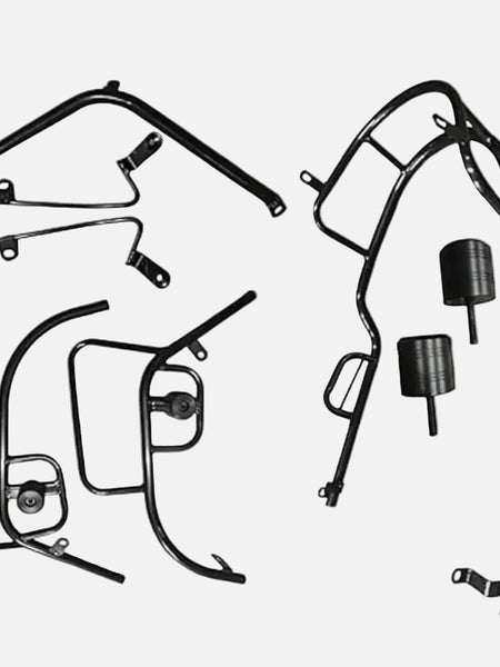 17 Gauge Ola Motta Pipe (Bahubali) Crash Guard With Sliders and fixed footrest both sides for Ola S1 Air/S1 Pro Gen2/Gen3/S1 X/X+